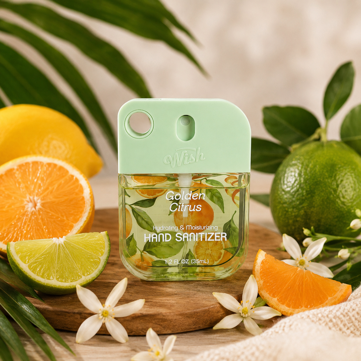 Handdesinfektionsspray goldene Zitrone