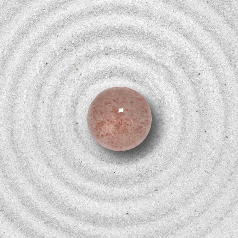 Natursteinperle - Erdbeerquarz
