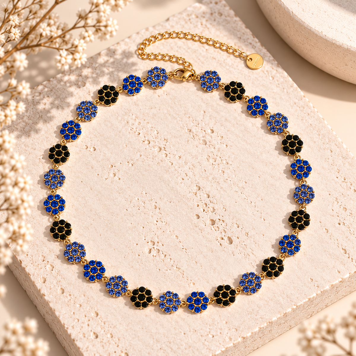 Flower Crush Kette (blau)