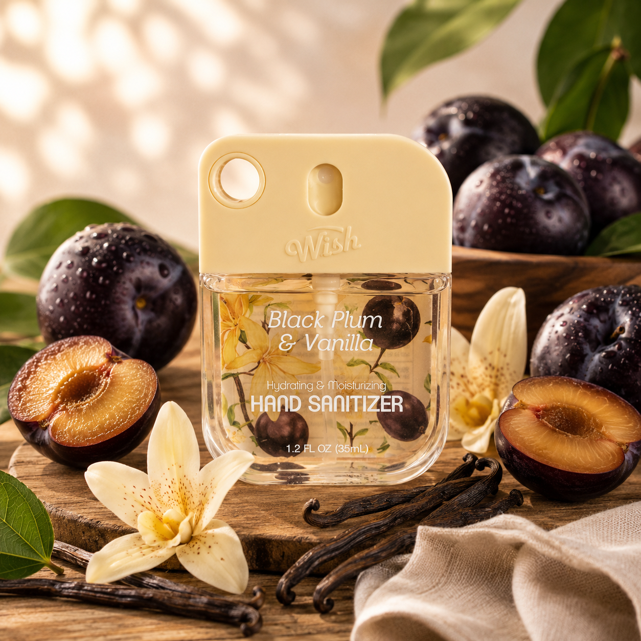 Handdesinfektionsspray Schwarze Pflaume und Vanilla