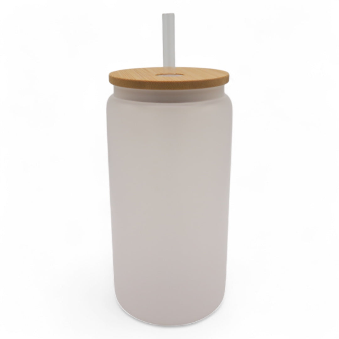 Farbwechsel-Trinkglas 450 ml – matt, stilvoll & personalisierbar (orange)
