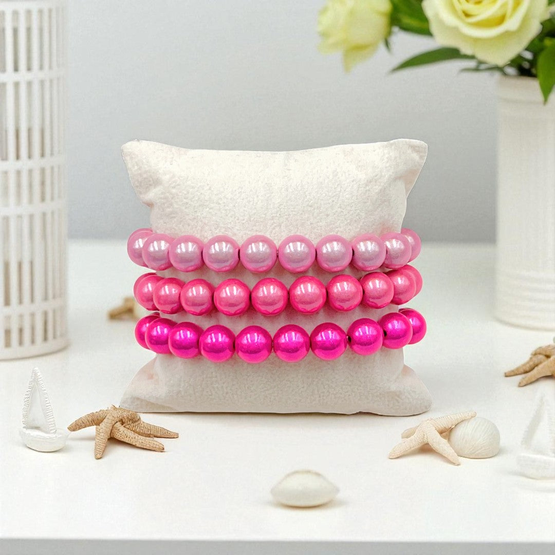 Armband-Set "Pink Paradise" – 3-teiliges Set in Rosa, Pink & Fuchsia