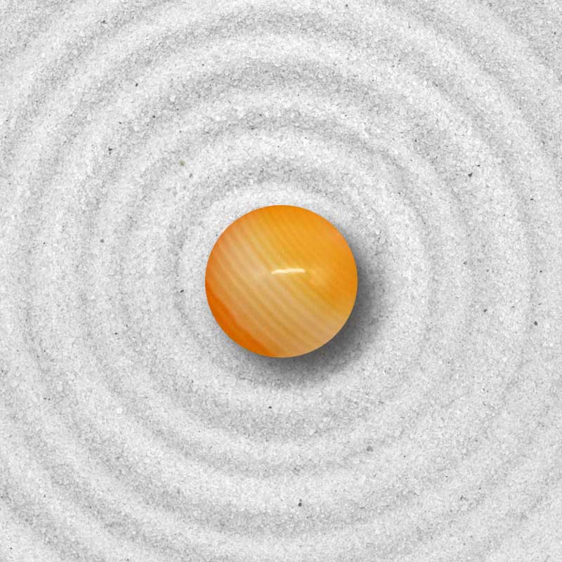 Natursteinperle - Orangener Achat