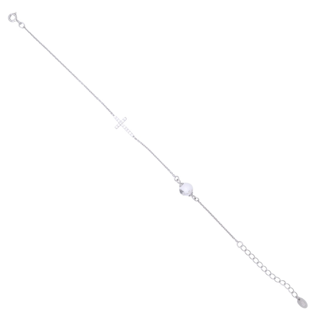 Pearl Cross Armband (ohne Perle)