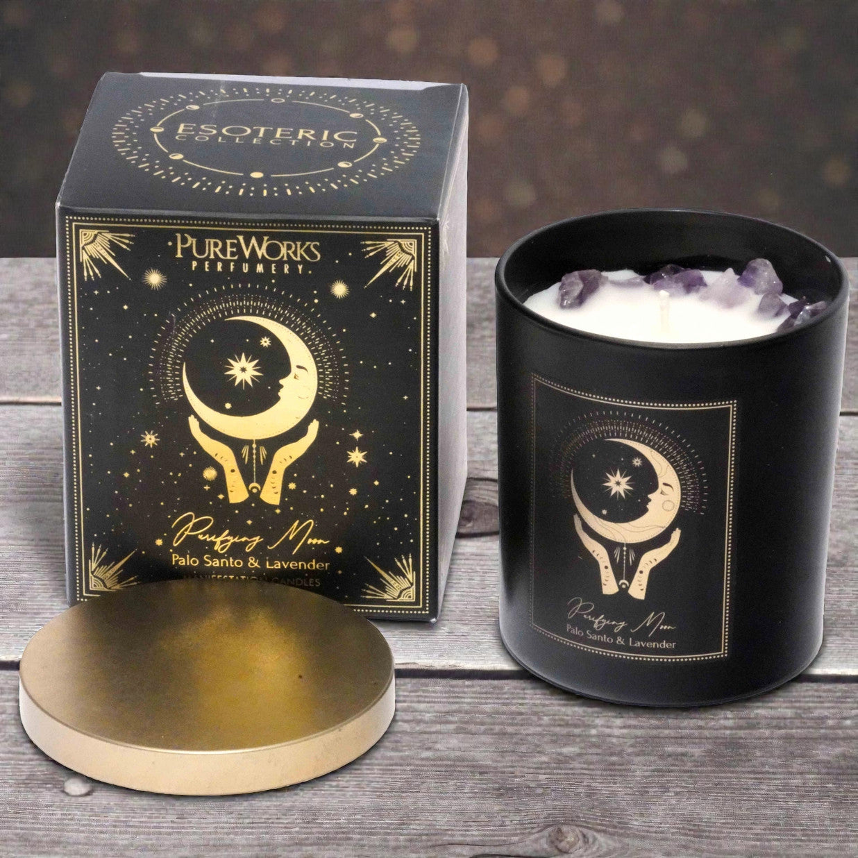 Manifestationskerze „Purifying Moon“ – klare Energie unter Mondlicht