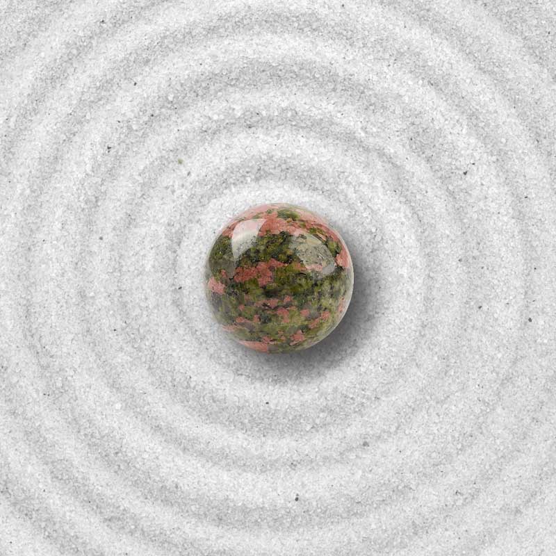 Natursteinperle - Unakit