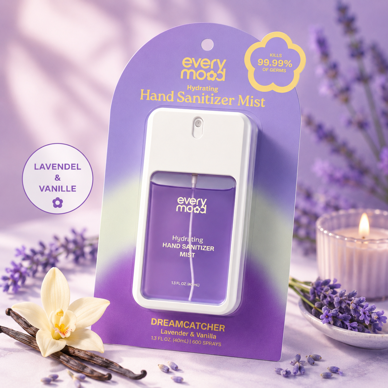 Handdesinfektionsspray Lavendel und Vanille