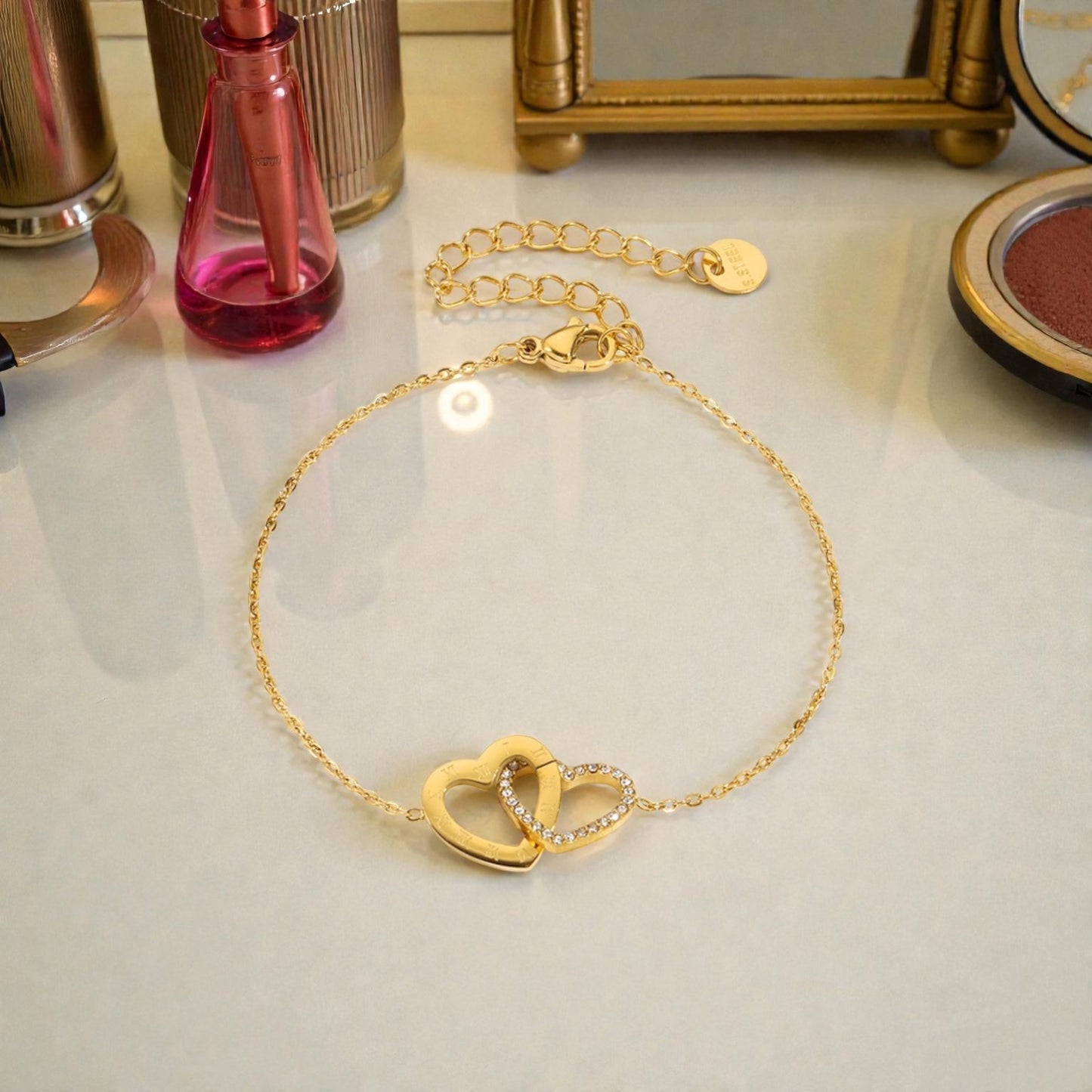 Heart Sparkle Armband (Gold)