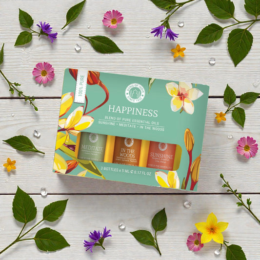 Ätherisches Öl Set „Happiness“ – drei Düfte, ein breites Lächeln