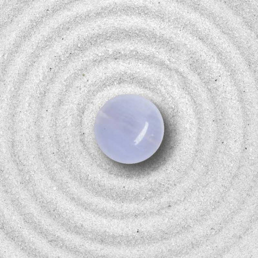 Natursteinperle - Blauer Spitzenachat