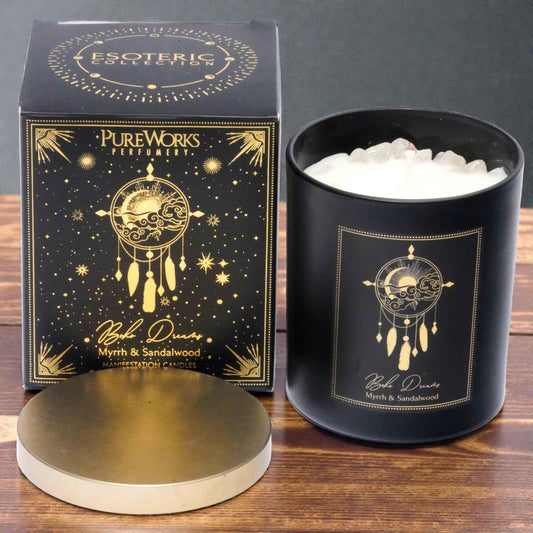 Manifestationskerze „Boho Dreams“ – träumen erlaubt