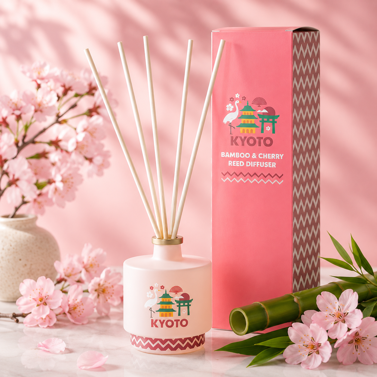 Kyoto – Bamboo & Cherry Reed Diffuser (100 ml)