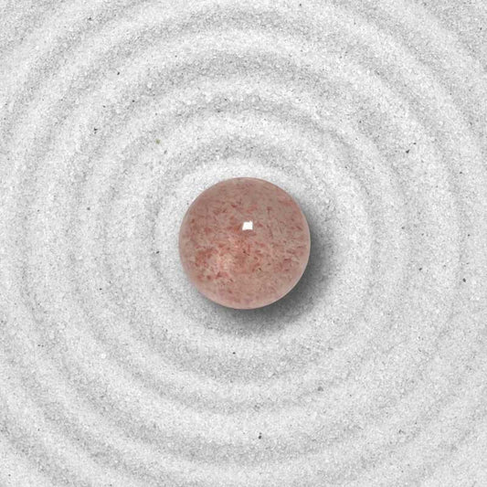 Natursteinperle - Erdbeerquarz