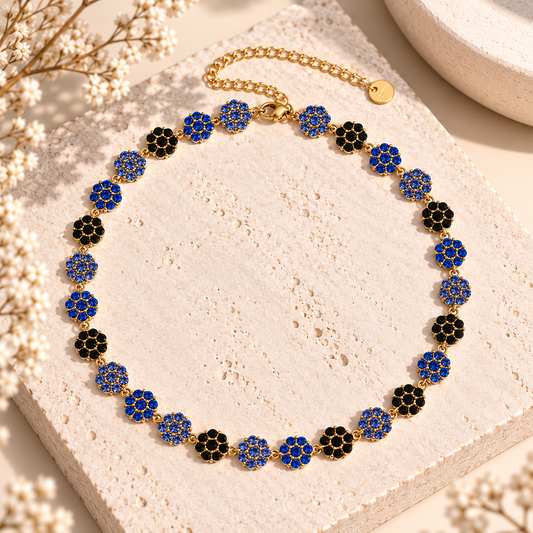 Flower Crush Kette (blau)