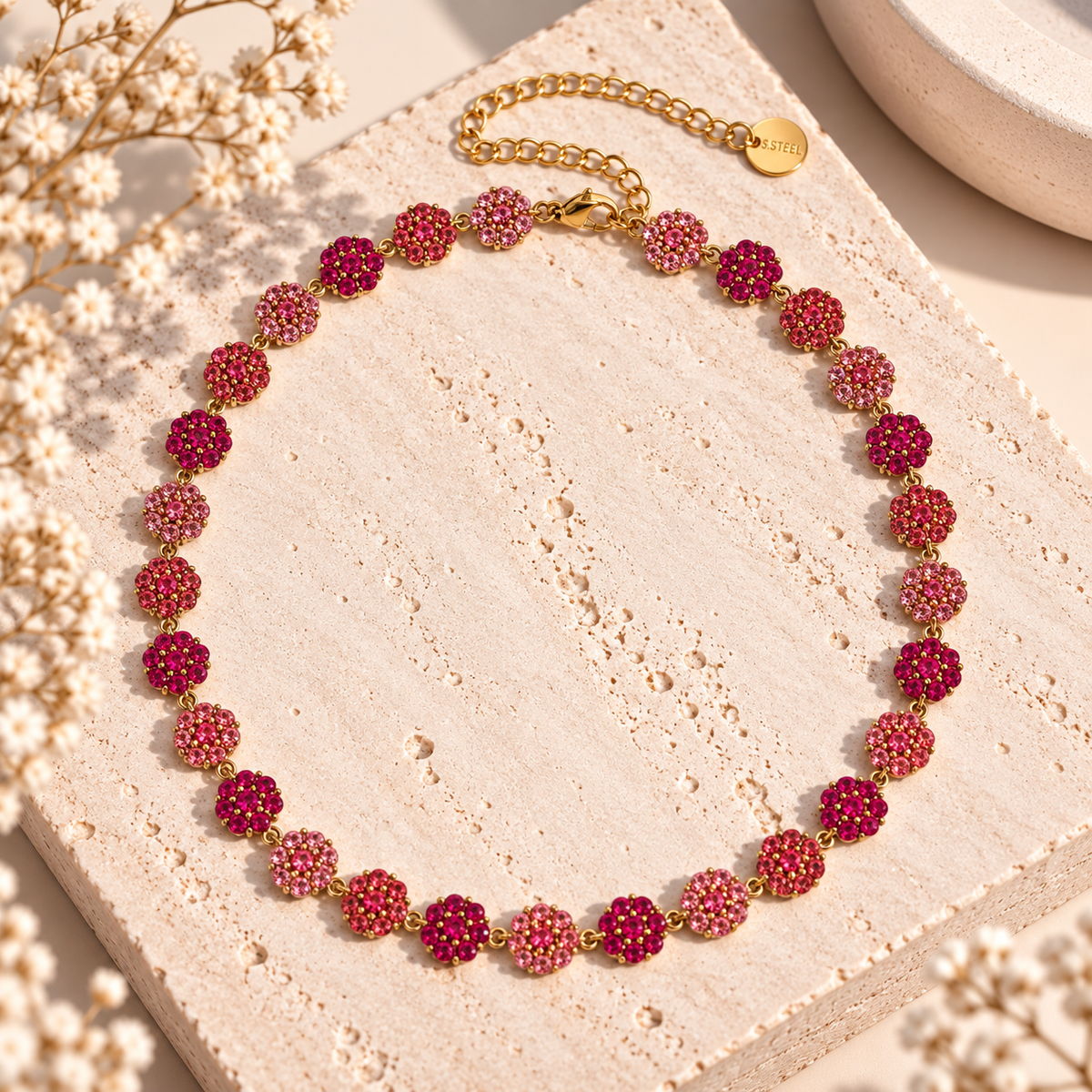 Flower Crush Kette (pink)