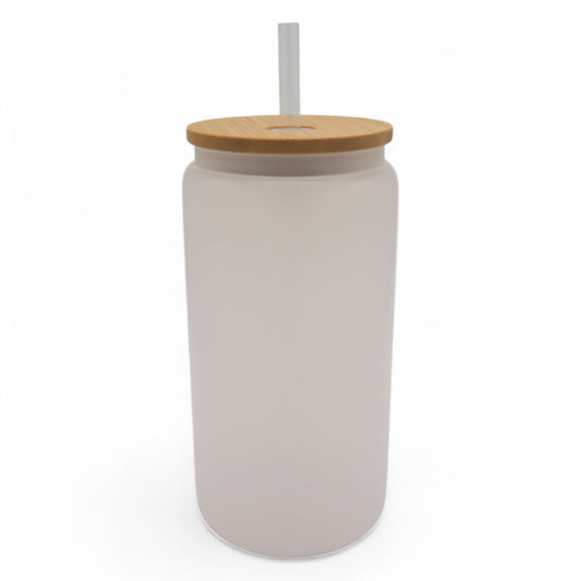 Farbwechsel-Trinkglas 450 ml – matt, stilvoll & personalisierbar (orange)