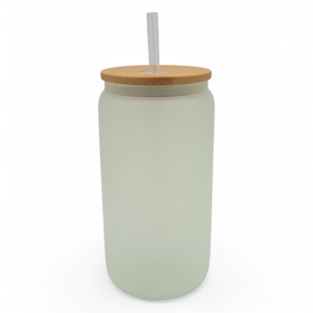 Farbwechsel-Trinkglas 450 ml – matt, stilvoll & personalisierbar (grün)