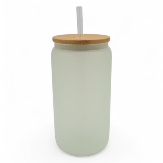 Farbwechsel-Trinkglas 450 ml – matt, stilvoll & personalisierbar (grün)