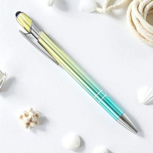 Kugelschreiber Chrome Gelb-Türkis (inkl. Gravur)