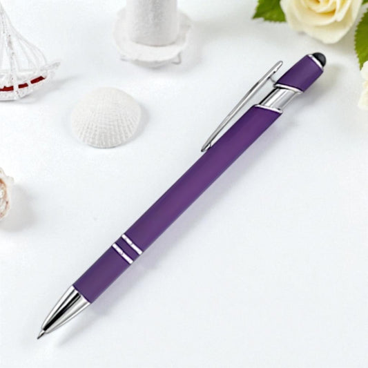 Personalisierter Kugelschreiber – matt, elegant & mit Gravur nach Wunsch (lila)