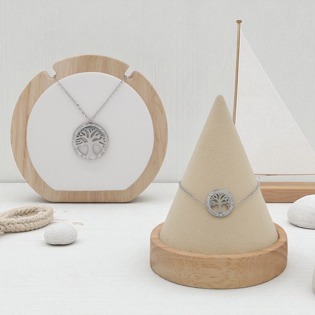 Armband/Halskette Set "Liora Tree"(Silber)