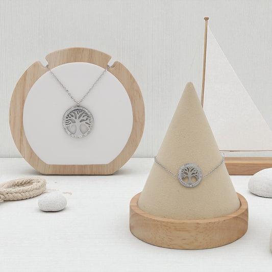 Armband/Halskette Set "Liora Tree"(Silber)