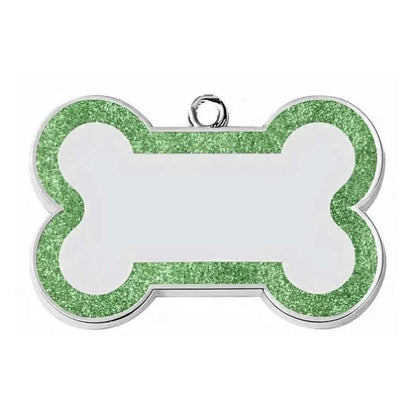 Hundemarke Glitzer Knochen (inkl. Gravur)
