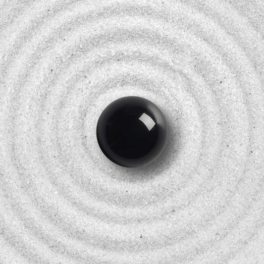 Natursteinperle - Schwarzer Onyx
