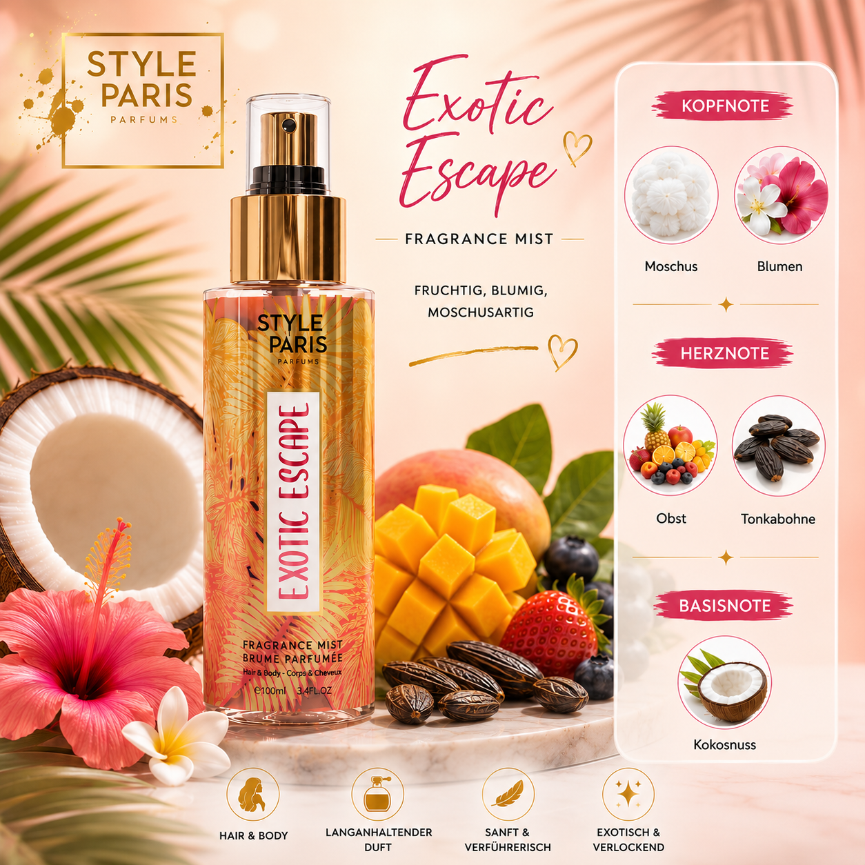 Exotic Escape – Hair & Body Fragrance Mist 100 ml