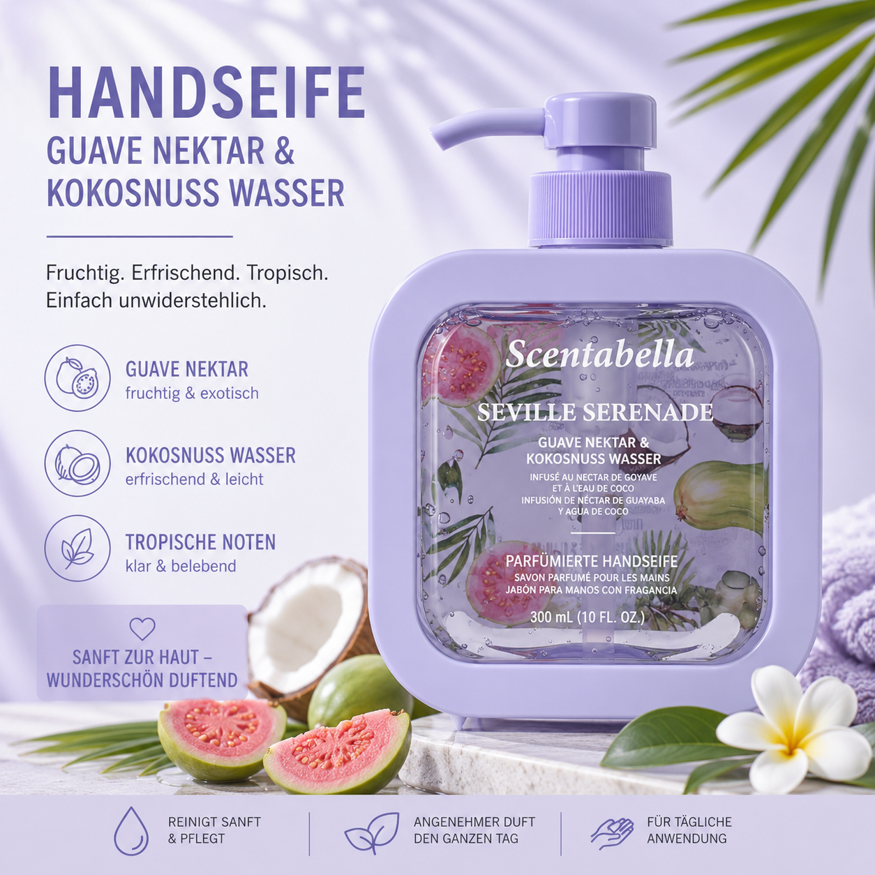 Seville Serenade Handseife – Guavenektar & Kokosnusswasser