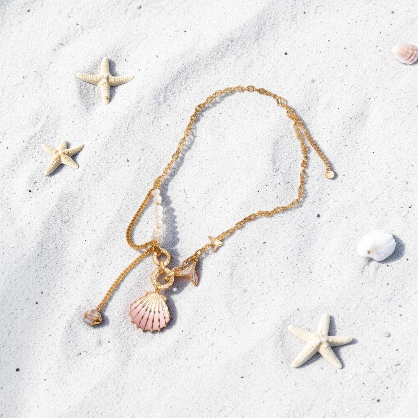 Ocean Pearl Kette (Rosa)