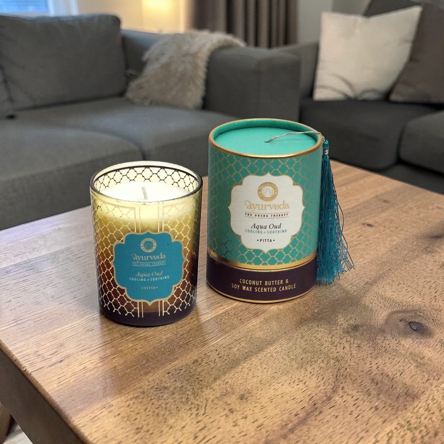 Ayurveda-Duftkerze "Aqua Oud"