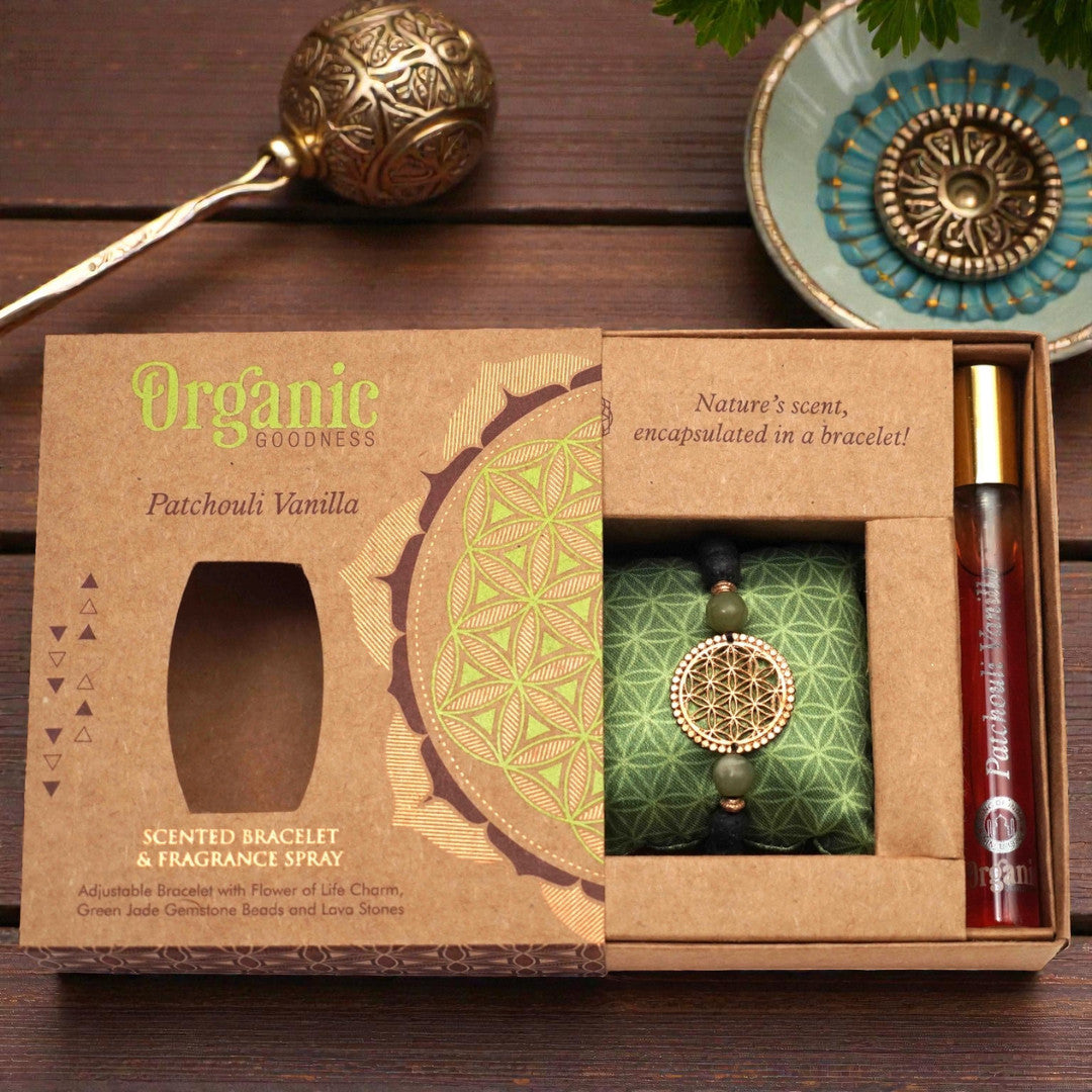 Duftarmband „Patchouli Vanille – Blume des Lebens"
